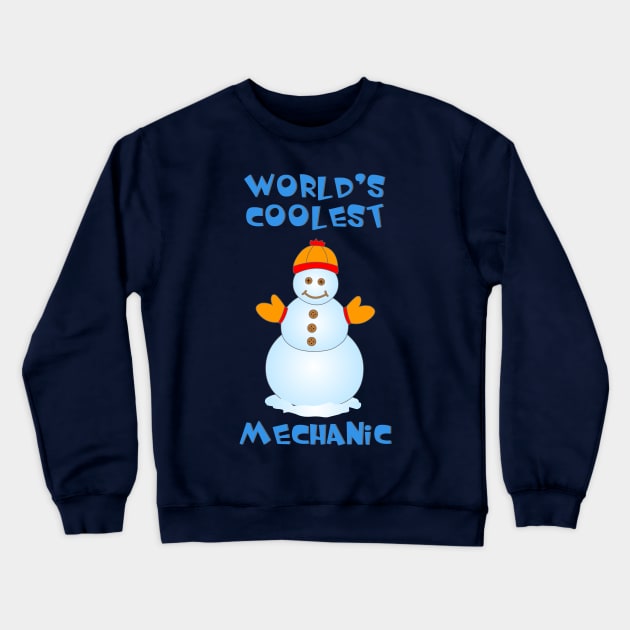 World's Coolest Mechanic Crewneck Sweatshirt by Barthol Graphics